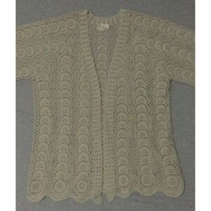 Vintage  Crochet Knit women's Sweater sz Large